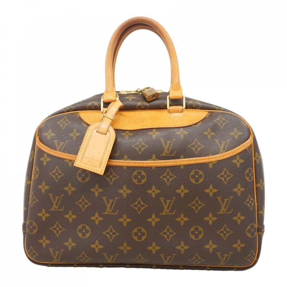 Louis Vuitton Monogram Deauville Handbag M47270 Brown Women's